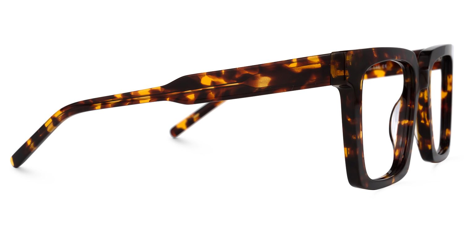 Mack Square Yellow-Tortoise Glasses | ZEELOOL UK2