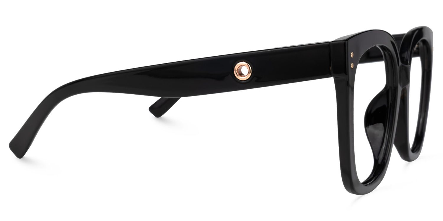 Ebony Square Black Glasses and Eyeglasses2