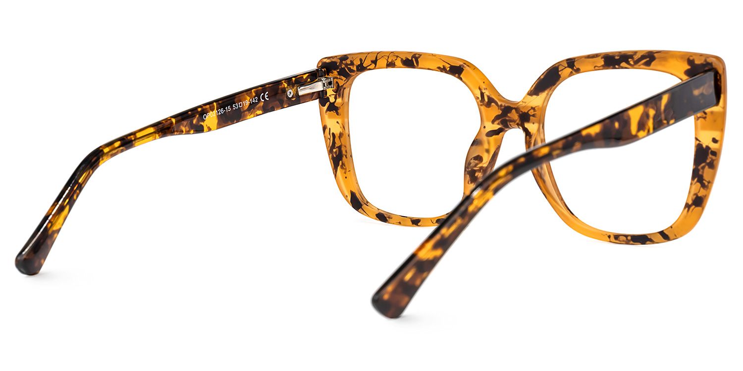 Brenda Square Light-Tortoise Glasses | ZEELOOL UK3