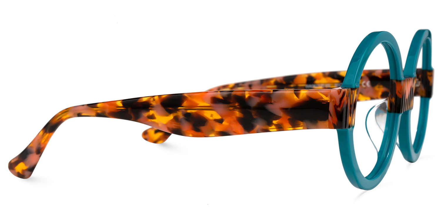 Lindsey Round Blue Glasses2