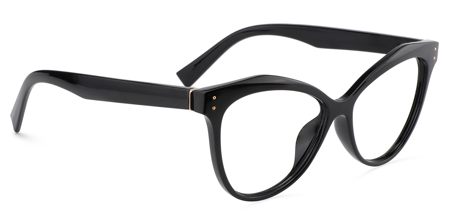 Saul Cateye Black Glasses3