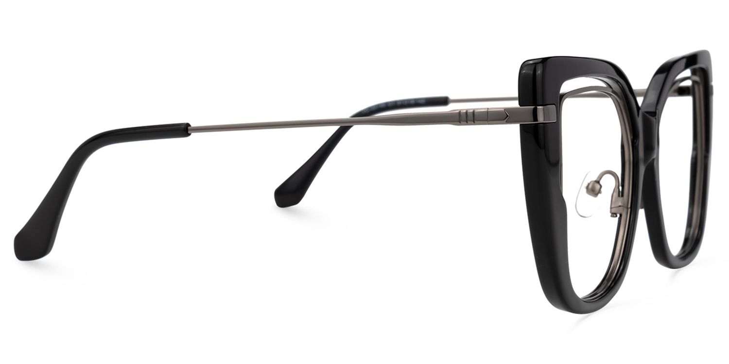 Celene Square Black Glasses | ZEELOOL UK2
