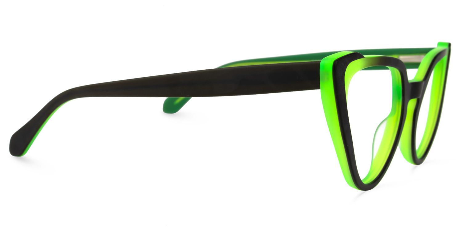 Harrison Cateye Green Glasses | ZEELOOL UK2