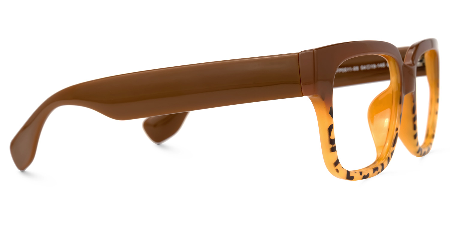 Colin Rectangle Brown Glasses2