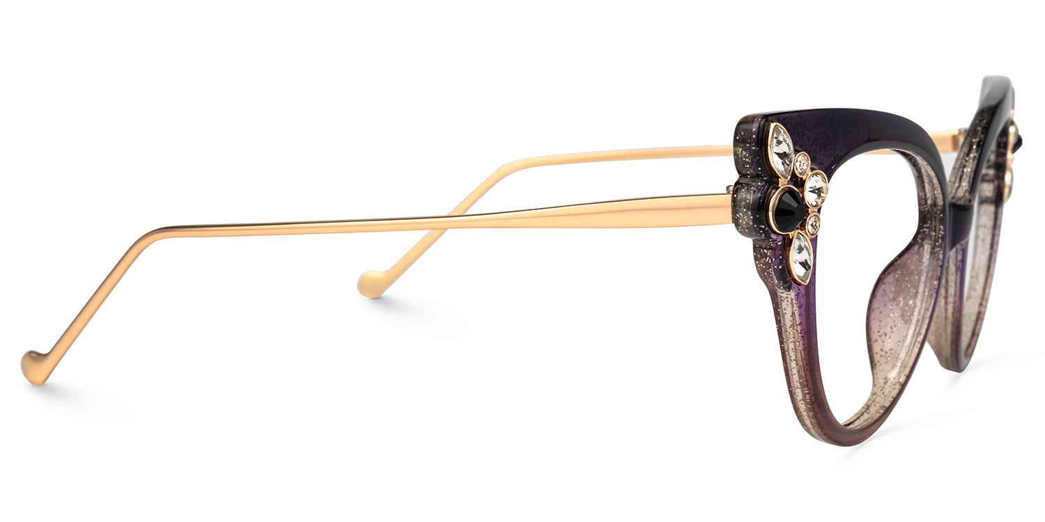 Mwaka Cateye Purple Glasses | ZEELOOL UK2