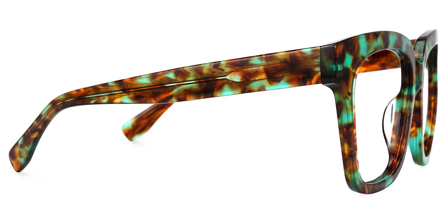 Xion Green-Tortoise Square Frames Glasses | ZEELOOL UK2