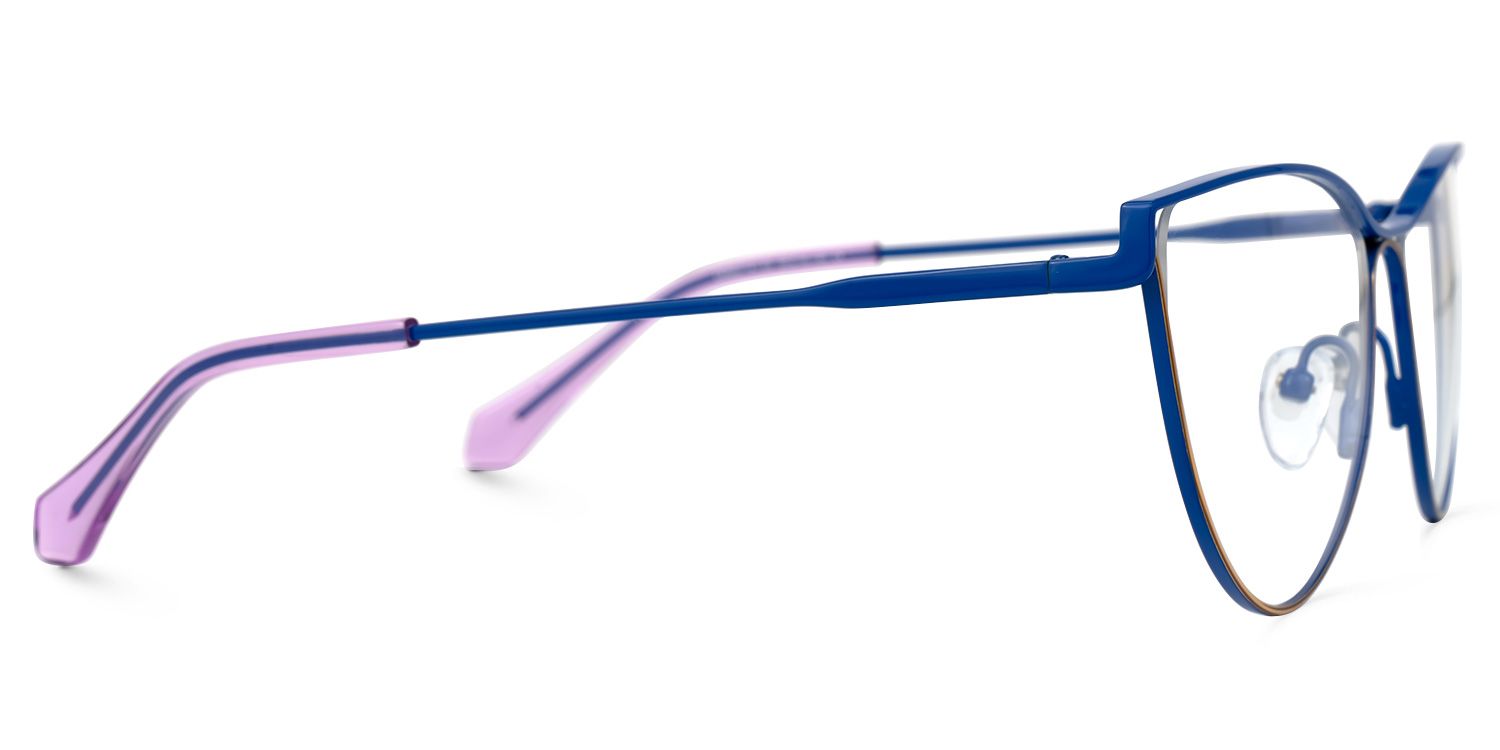 Rusland Geometric Blue Glasses | ZEELOOL UK2