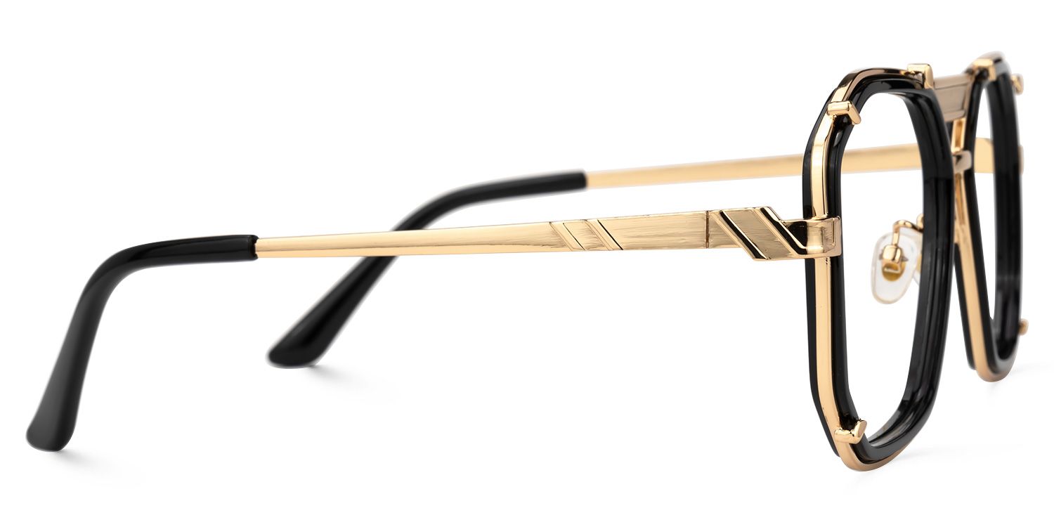 Rumble Geometric Black Glasses | ZEELOOL UK2