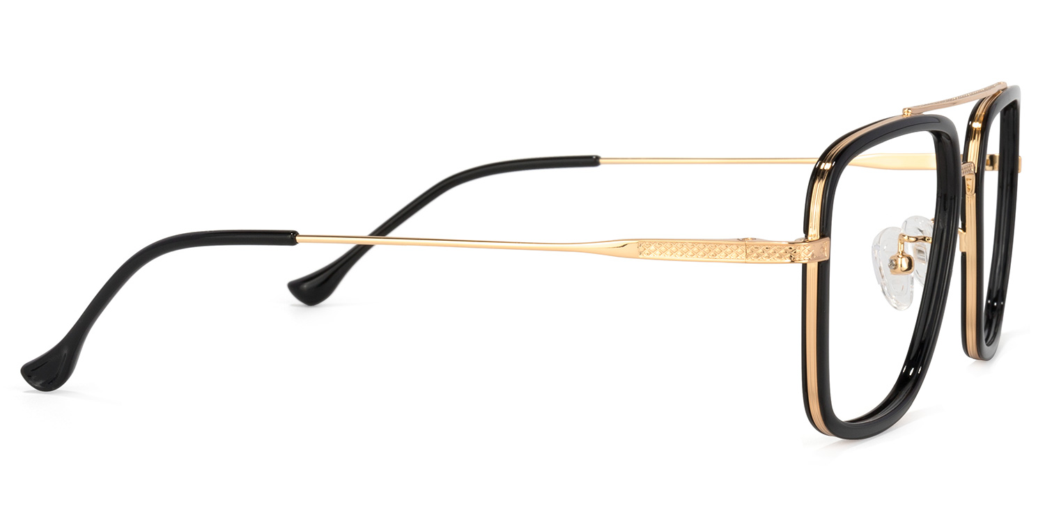 Nayeli Aviator Black-Gold Glasses3