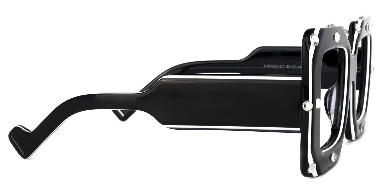 Yuri Square Black Glasses | ZEELOOL UK3