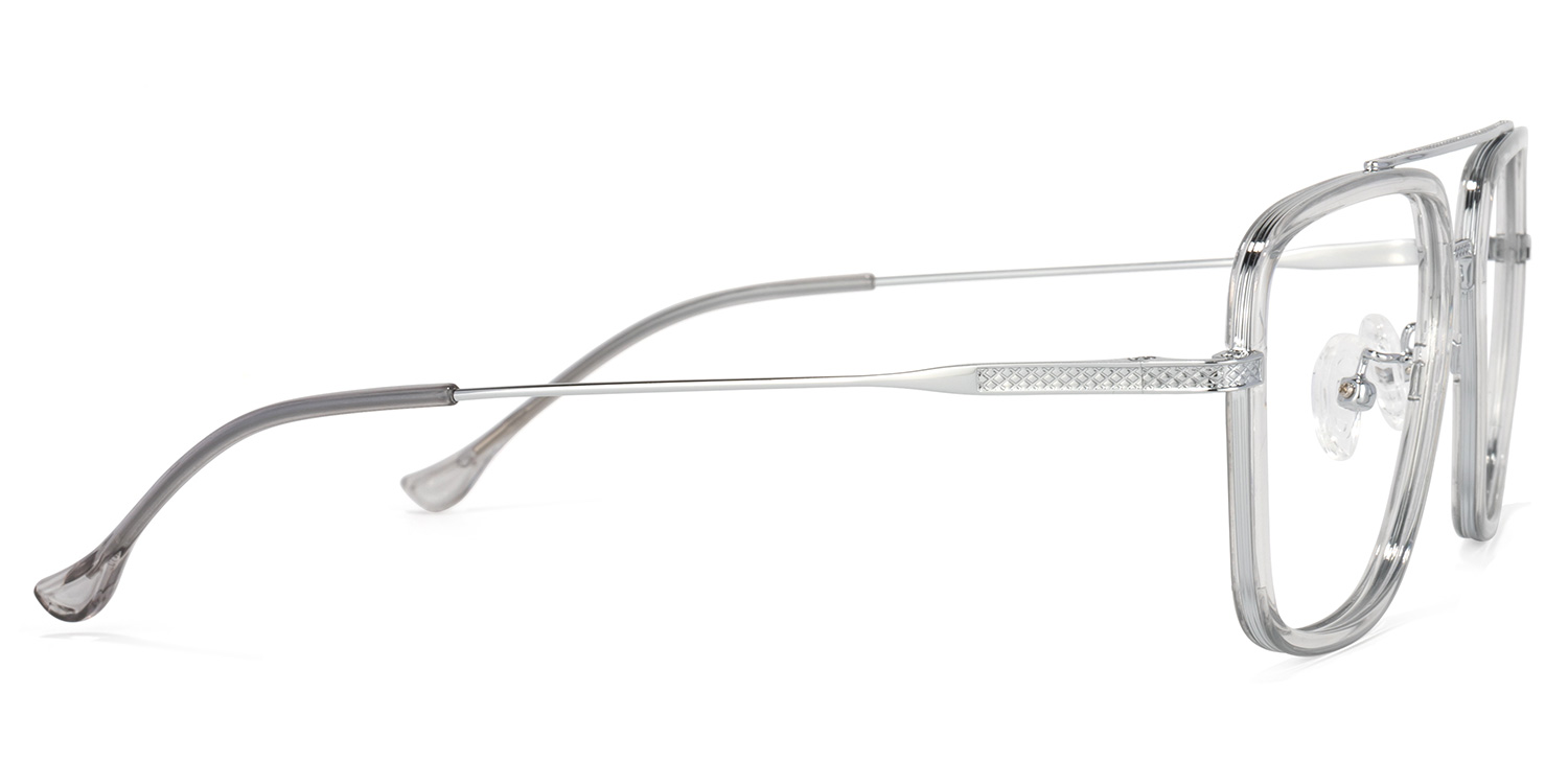 Nayeli Aviator Gray-Silver Glasses | ZEELOOL UK3