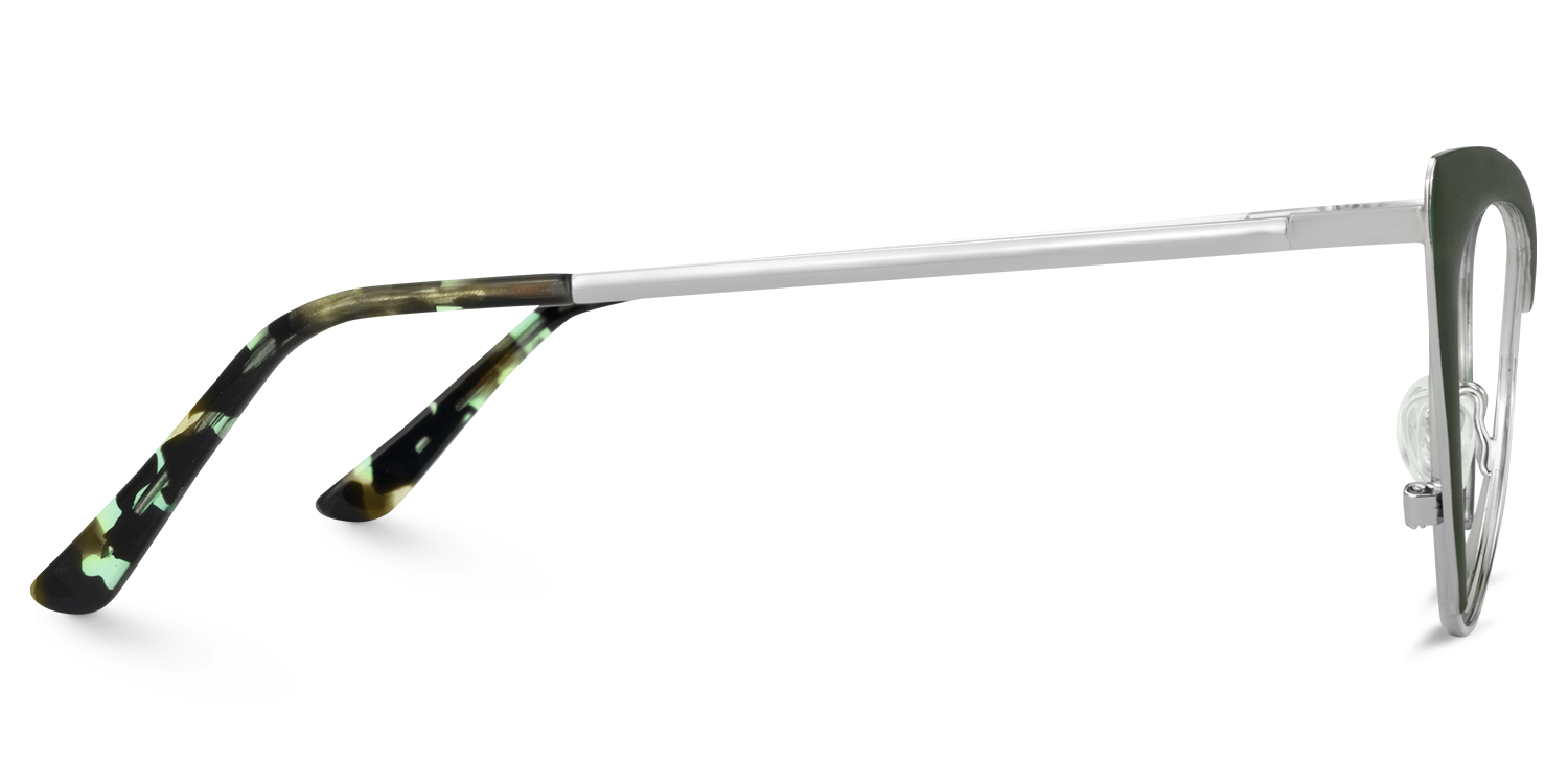 Ellen Cateye Green Glasses3