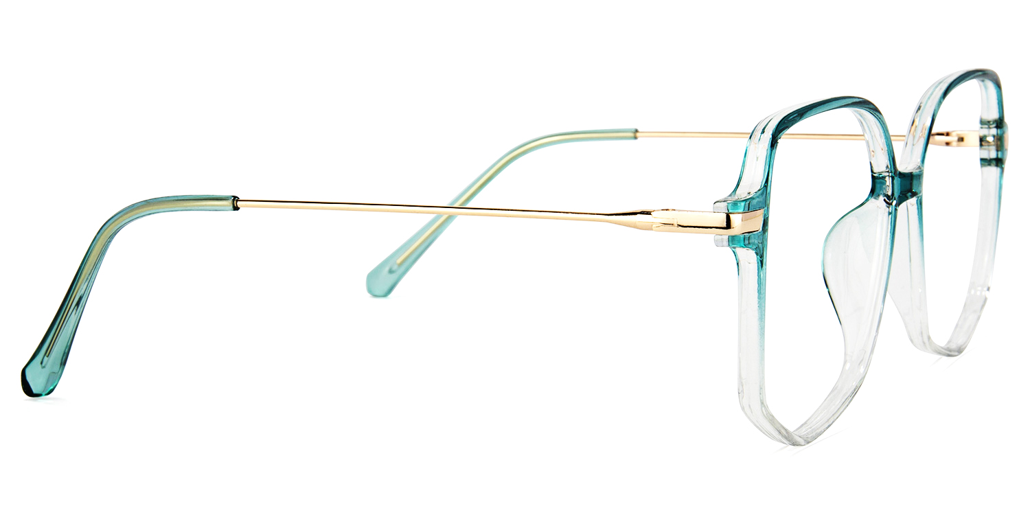 Payton Green Geometric Frame Glasses | ZEELOOL UK4