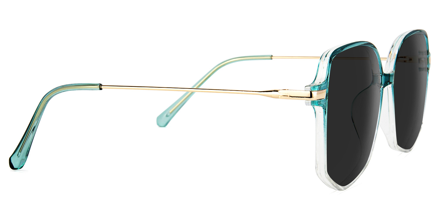 Payton Geometric Green Sunglasses | ZEELOOL UK2