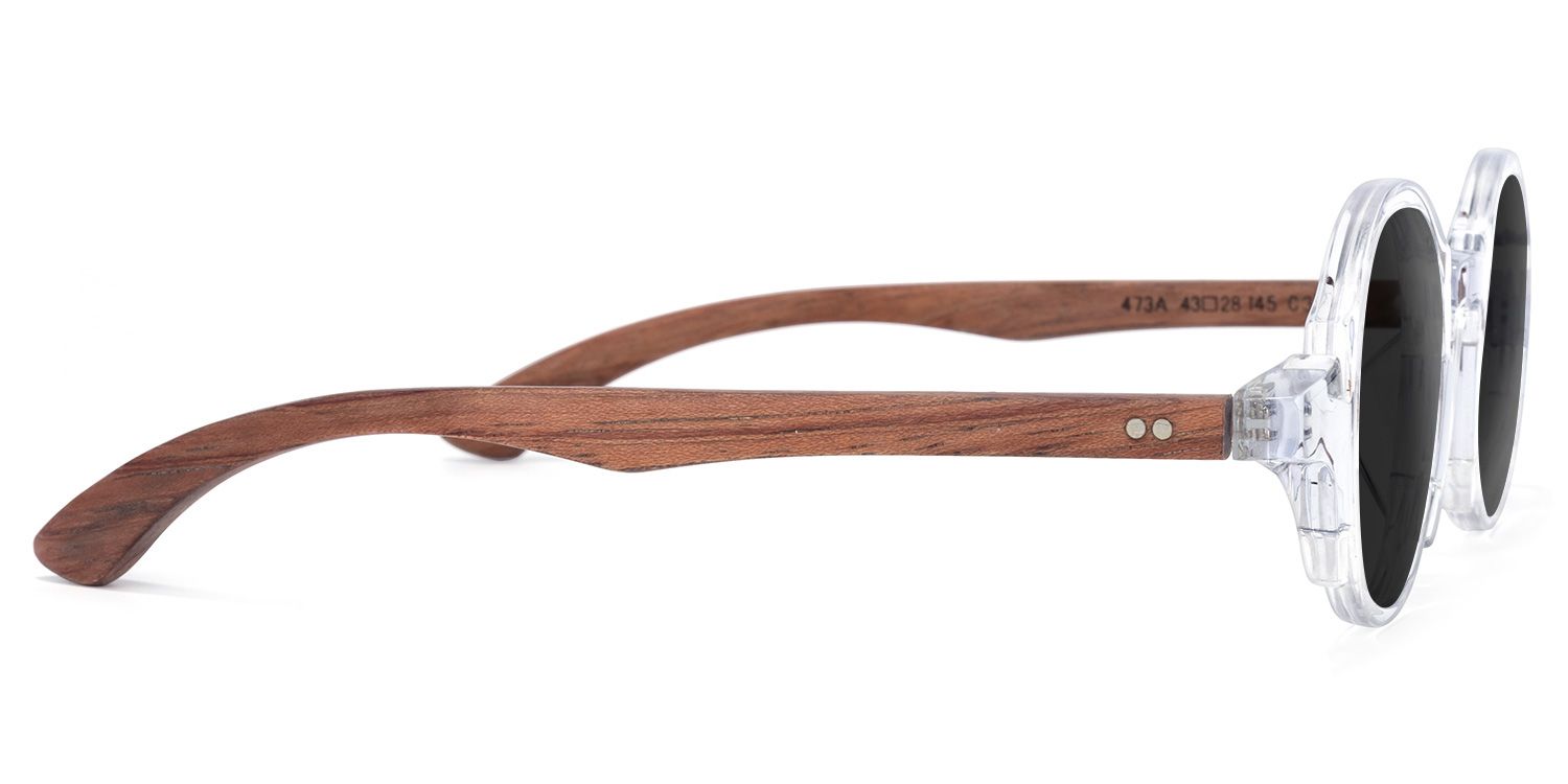 Charlie Round Clear Sunglasses | ZEELOOL UK3