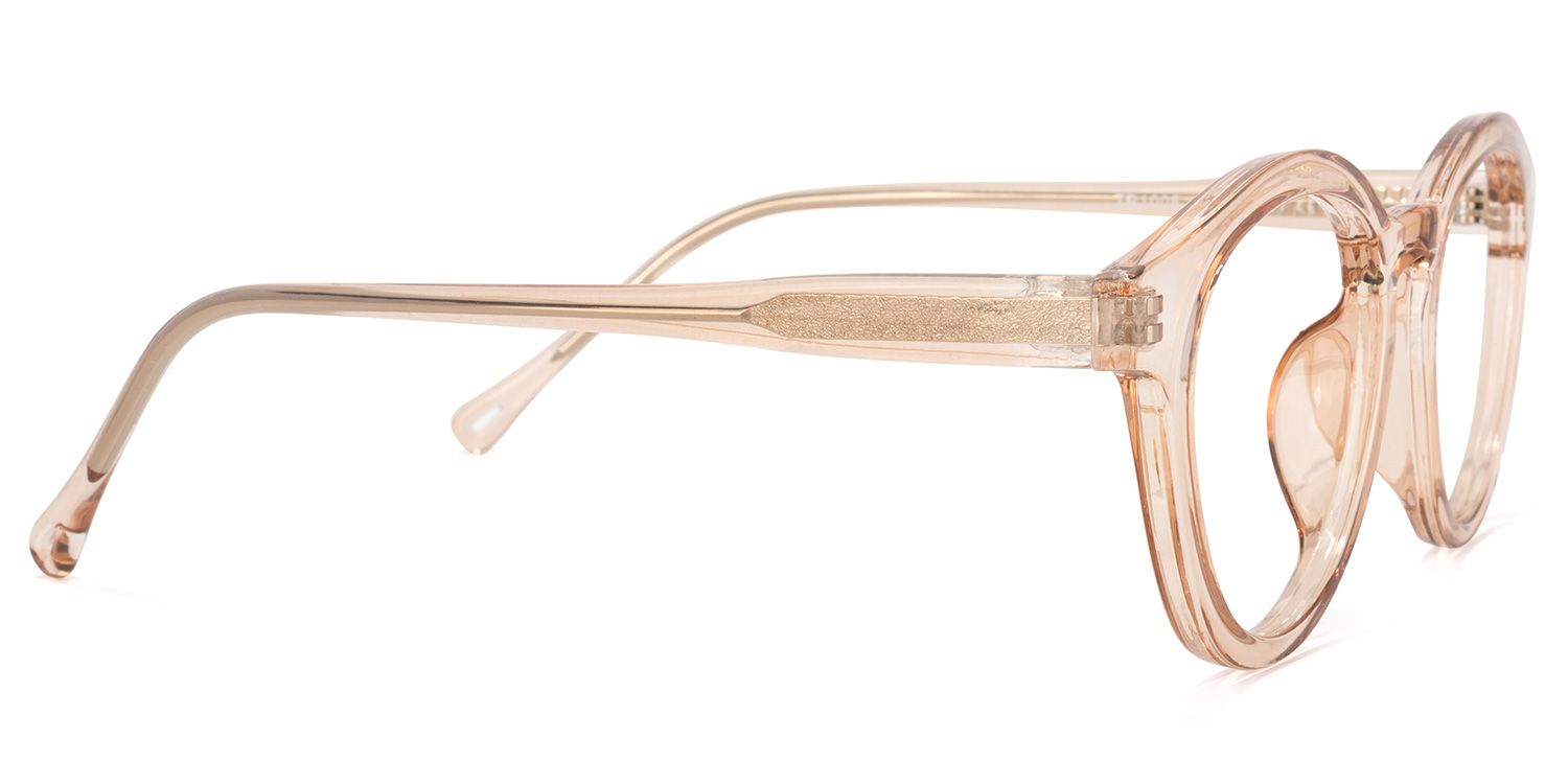 Pierce Round Beige Glasses | ZEELOOL UK3