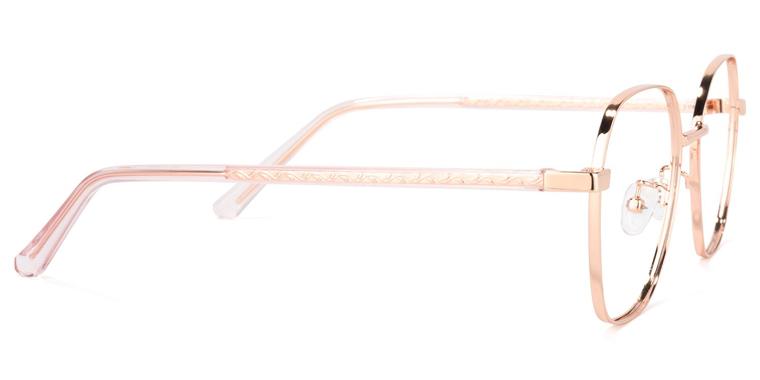Perry Geometric Rose-Gold Glasses | ZEELOOL UK3