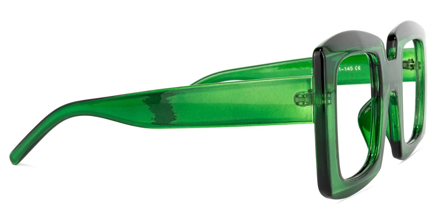 Quincey Square Green Glasses | ZEELOOL UK3