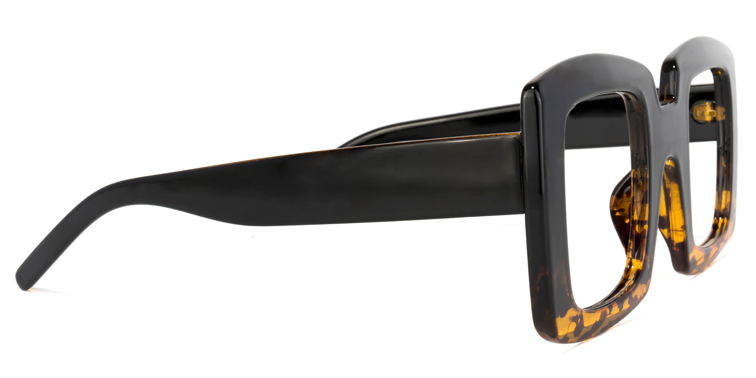 Quincey Square Black Glasses | ZEELOOL UK3