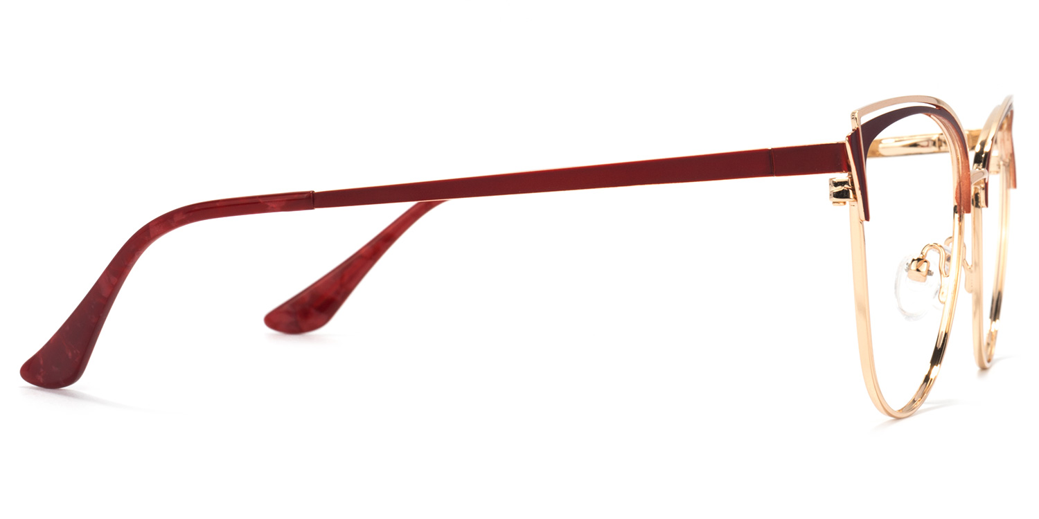 Faust Cateye Red Glasses | ZEELOOL UK3