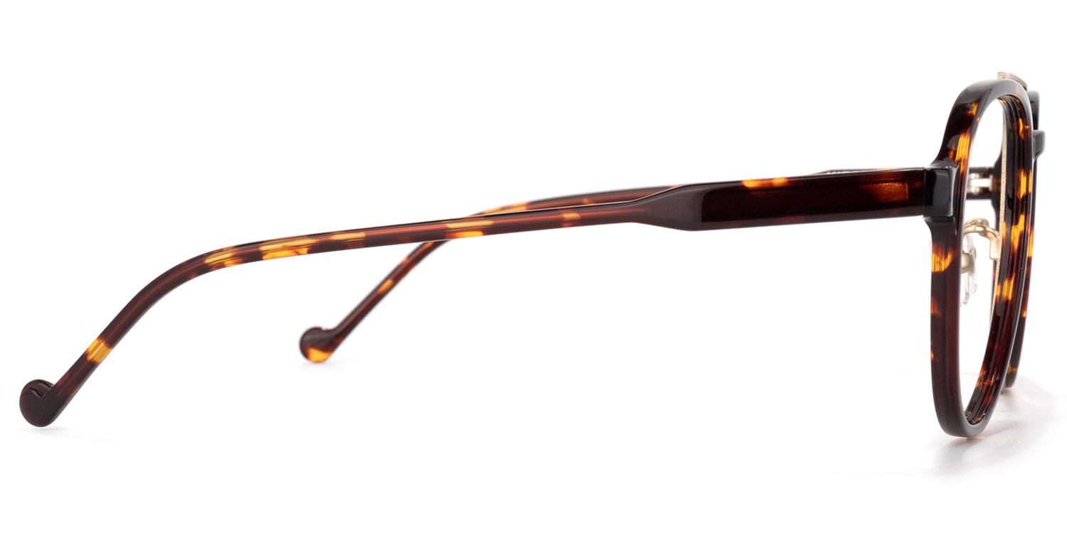 Ezra Geometric Tortoise Glasses | ZEELOOL UK3