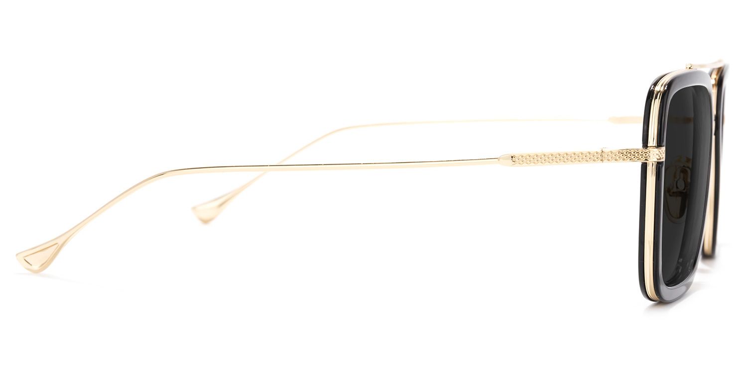 Gifford Aviator Black-Gold Sunglasses | ZEELOOL UK3