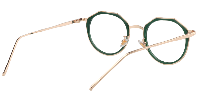 Geometric Green Glasses | ZEELOOL UK5