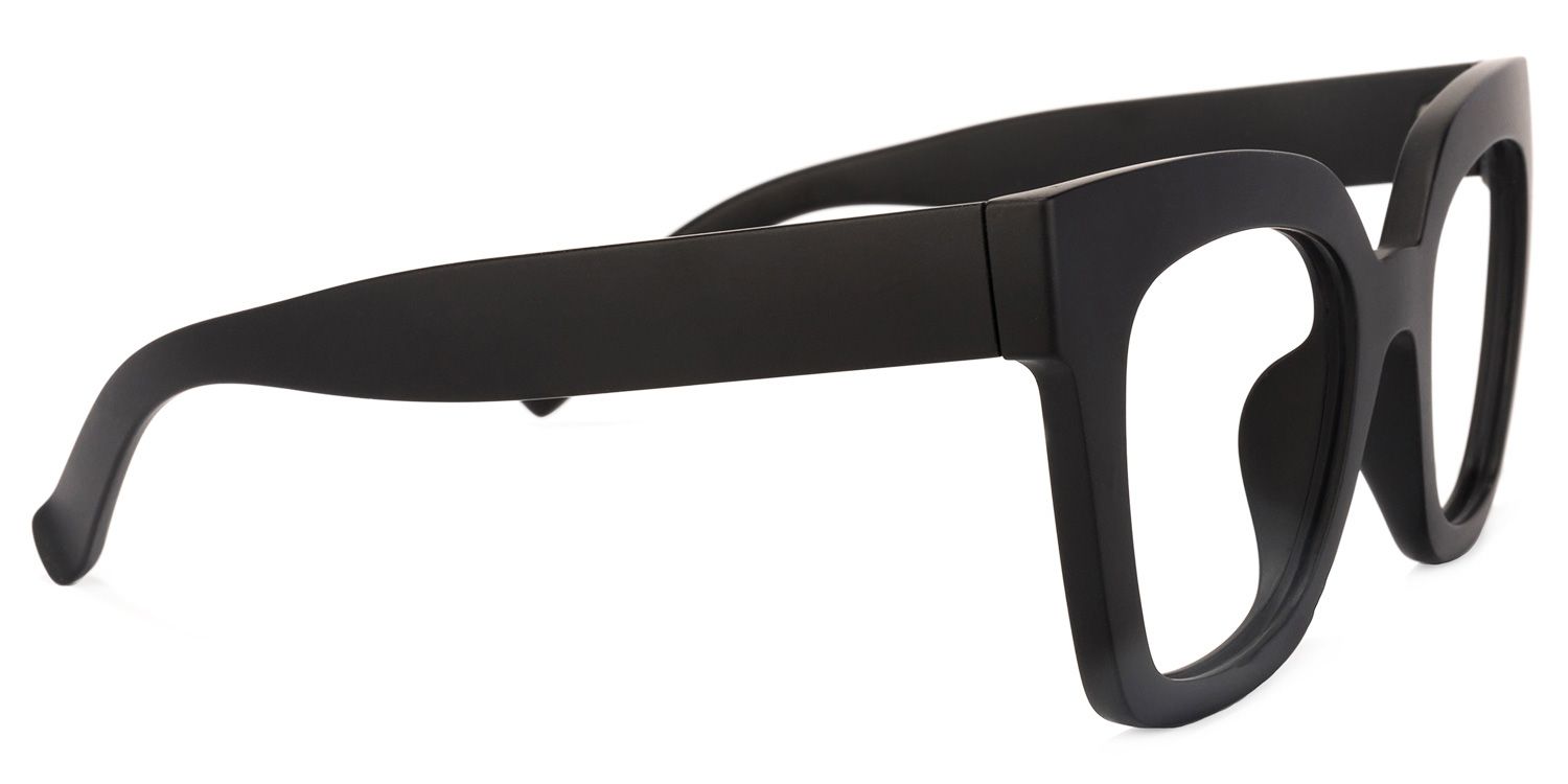 Malcolm Square Matte Black Glasses with Prescription3