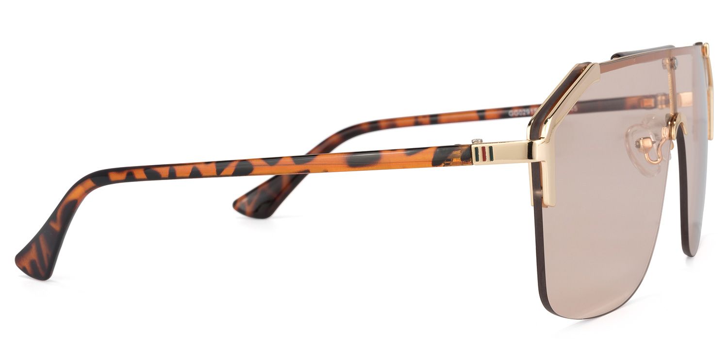 Titus Geometric Beige Sunglasses | ZEELOOL UK3