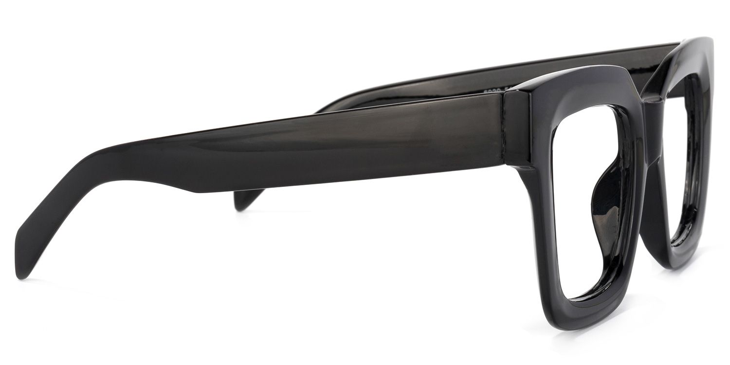 Trinity Square Black Glasses | ZEELOOL UK3