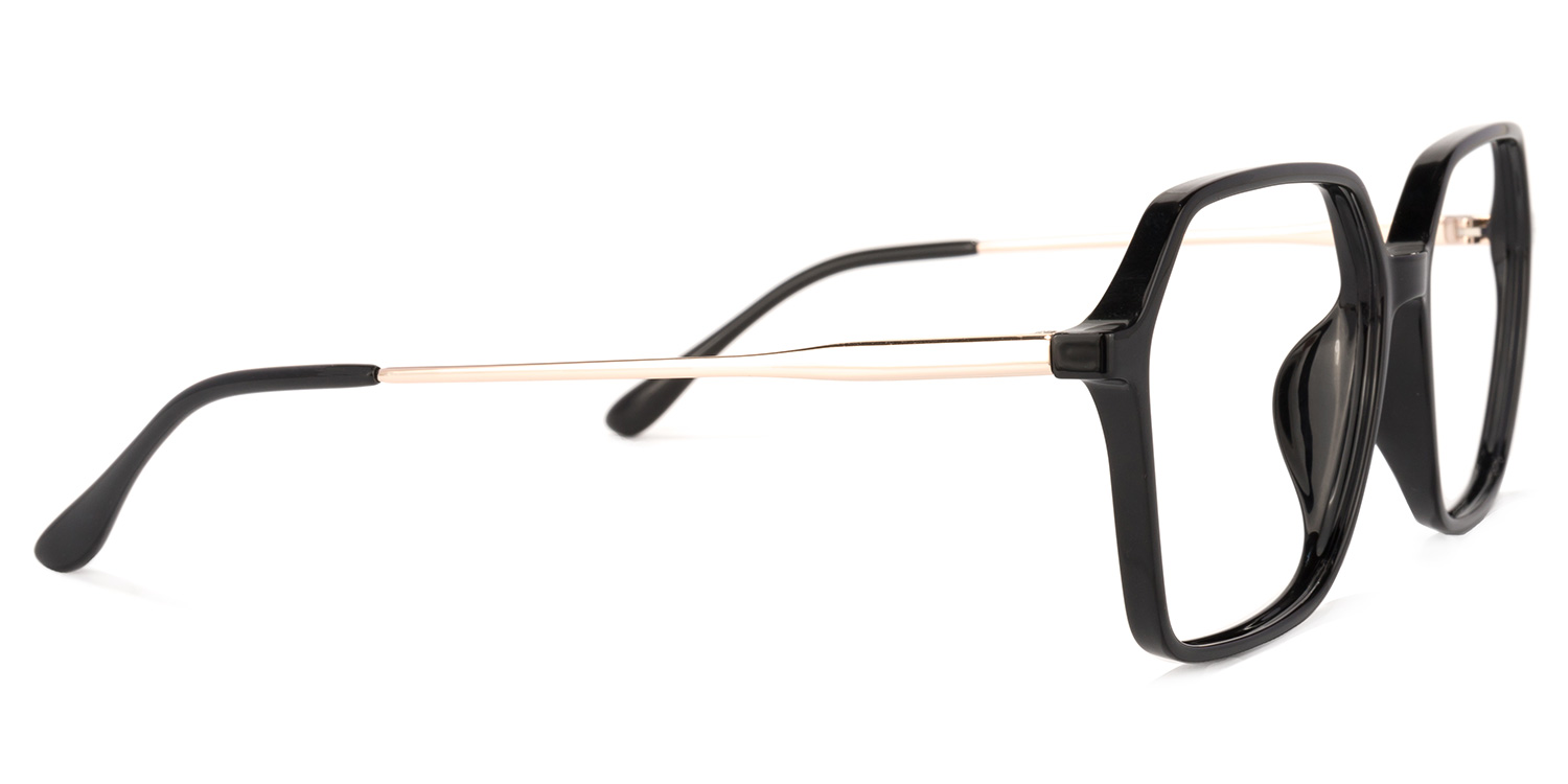 Wisdom Geometric Black Glasses | ZEELOOL UK3