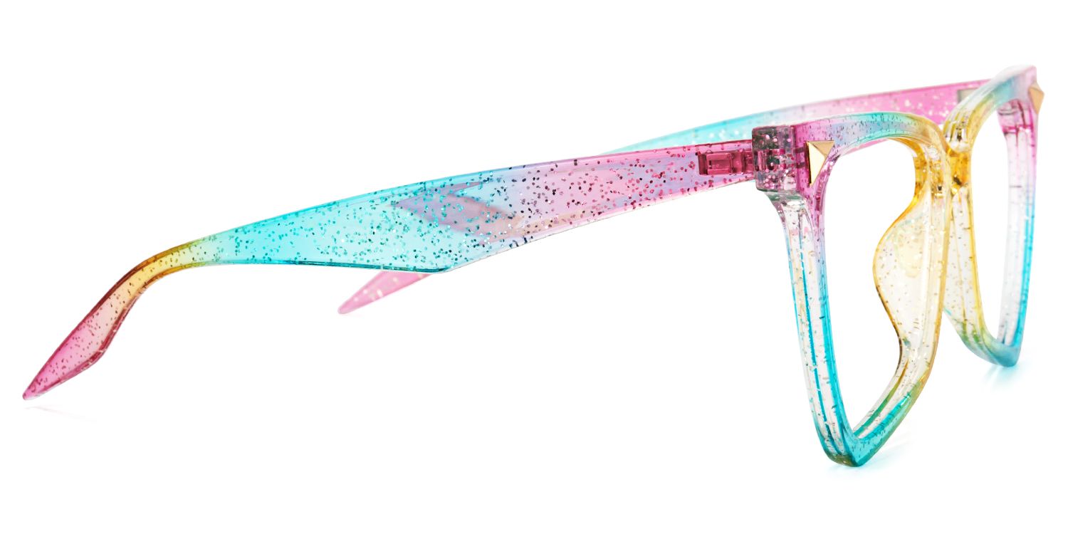 Cicely Geometrical Rainbow Eyeglasses | ZEELOOL UK3