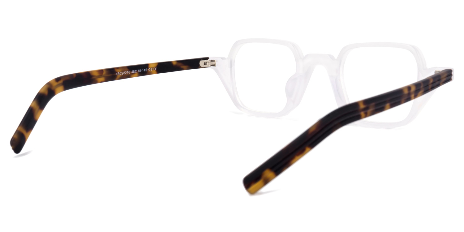 Yasin Square White Glasses | ZEELOOL UK4