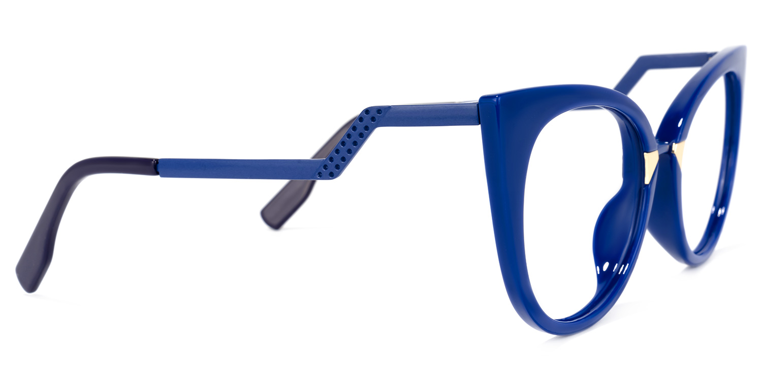 Cat Eye Blue Glasses | ZEELOOL UK3