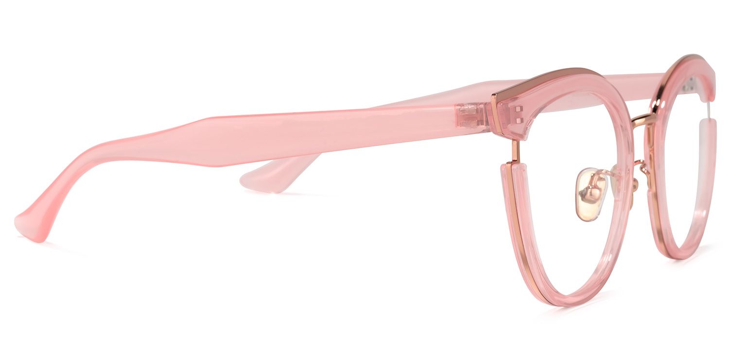 Eleanore Cat Eye Pink Frame Glasses | ZEELOOL UK3
