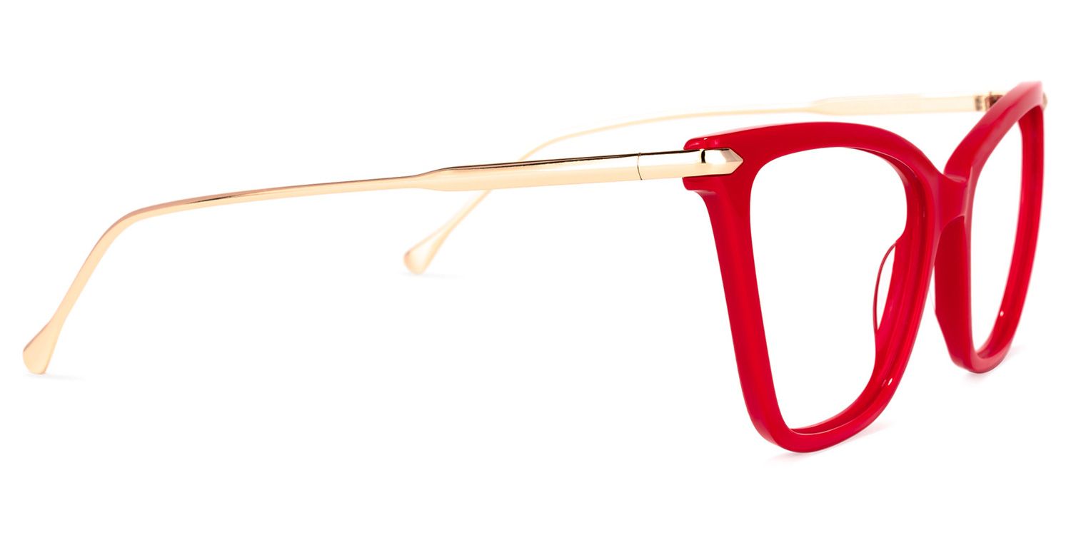 Cat Eye Red Glasses | ZEELOOL UK3