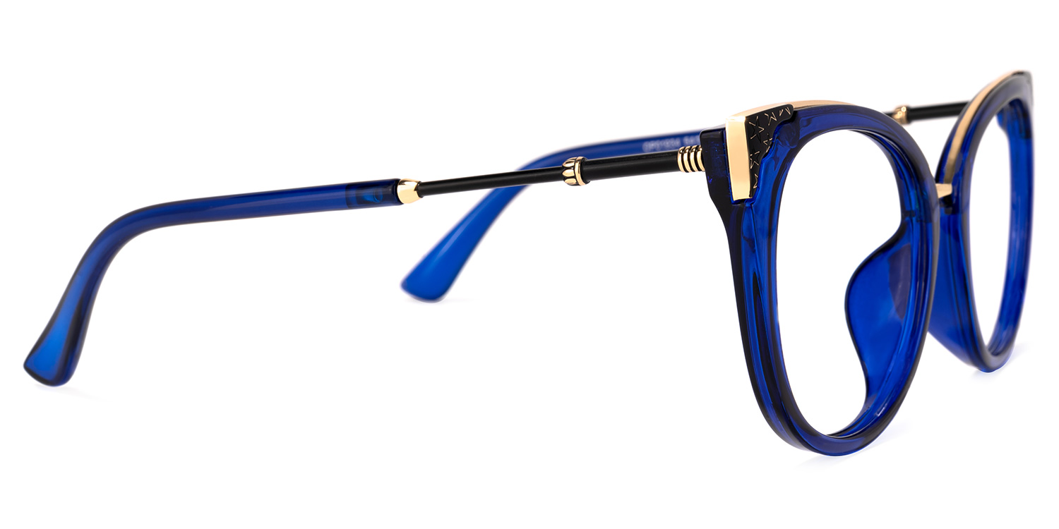 Dalton Cat Eye Blue Glasses | ZEELOOL UK3