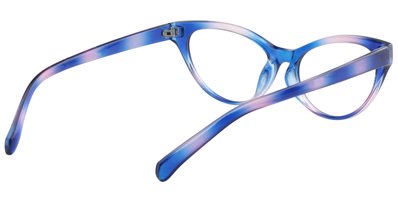 Cateye Blue Reading Glasses | ZEELOOL UK5