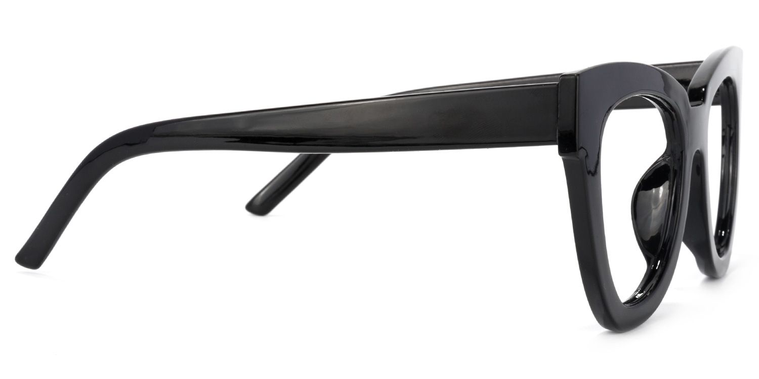 Hassan Cateye Black Glasses | ZEELOOL UK3