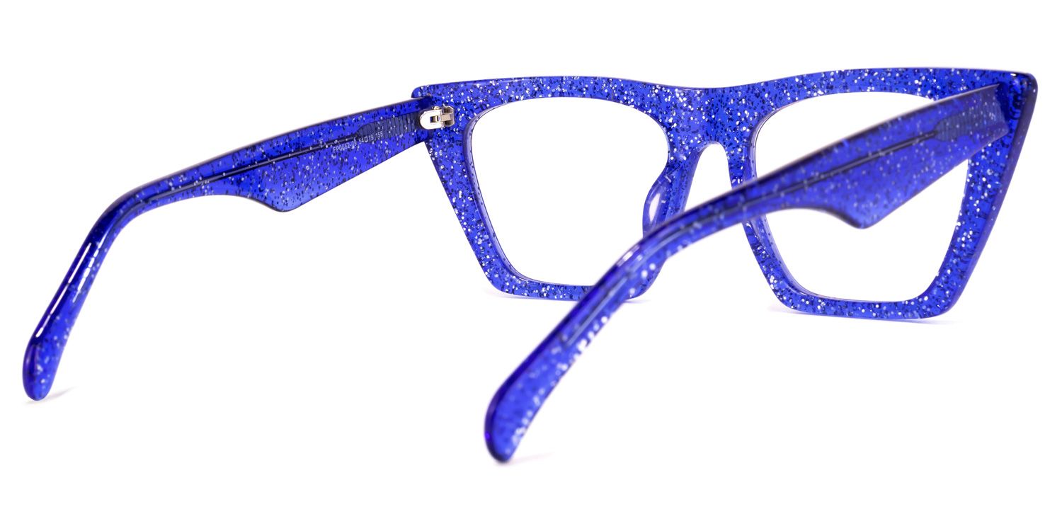 Cecile Cat Eye Blue Glasses | ZEELOOL UK4