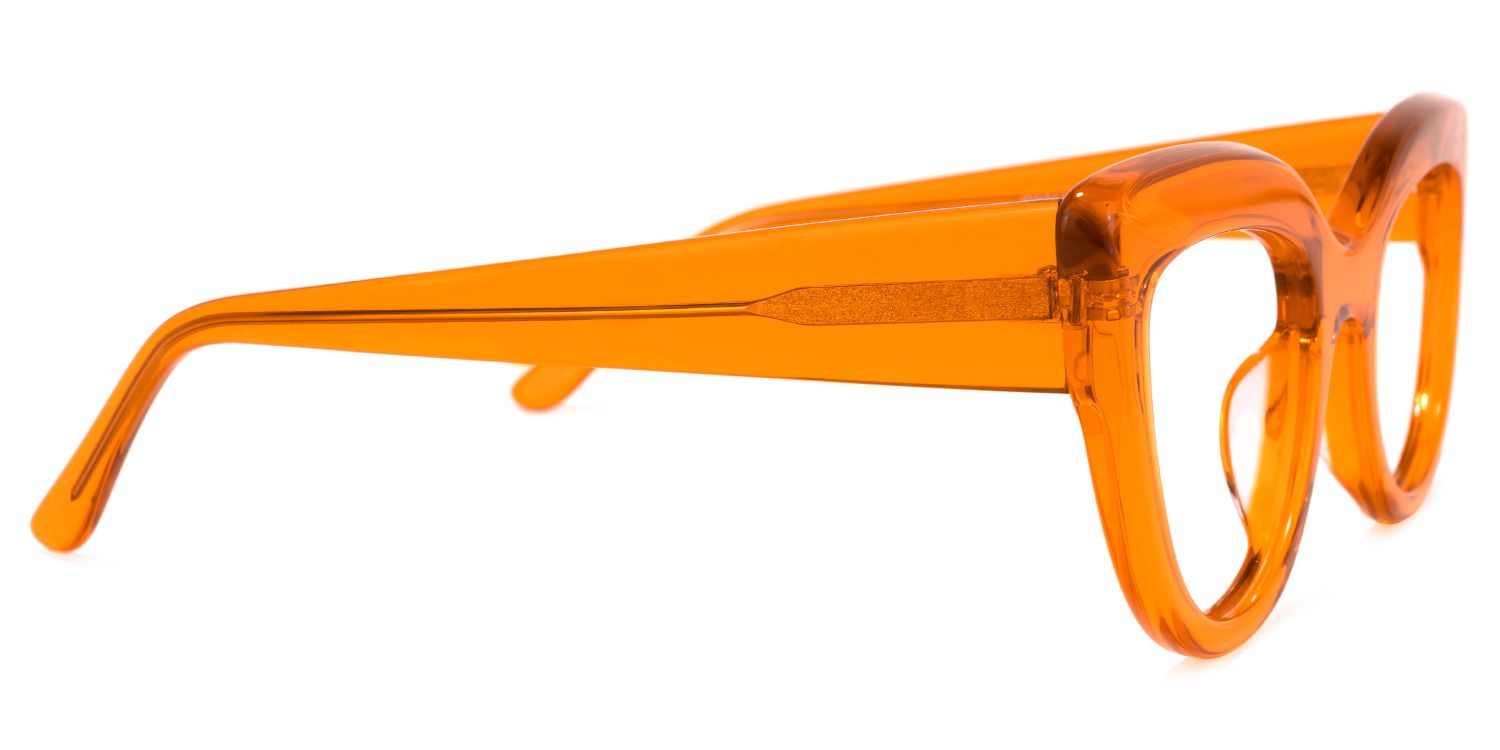 Caren Cateye Orange Glasses | ZEELOOL UK3