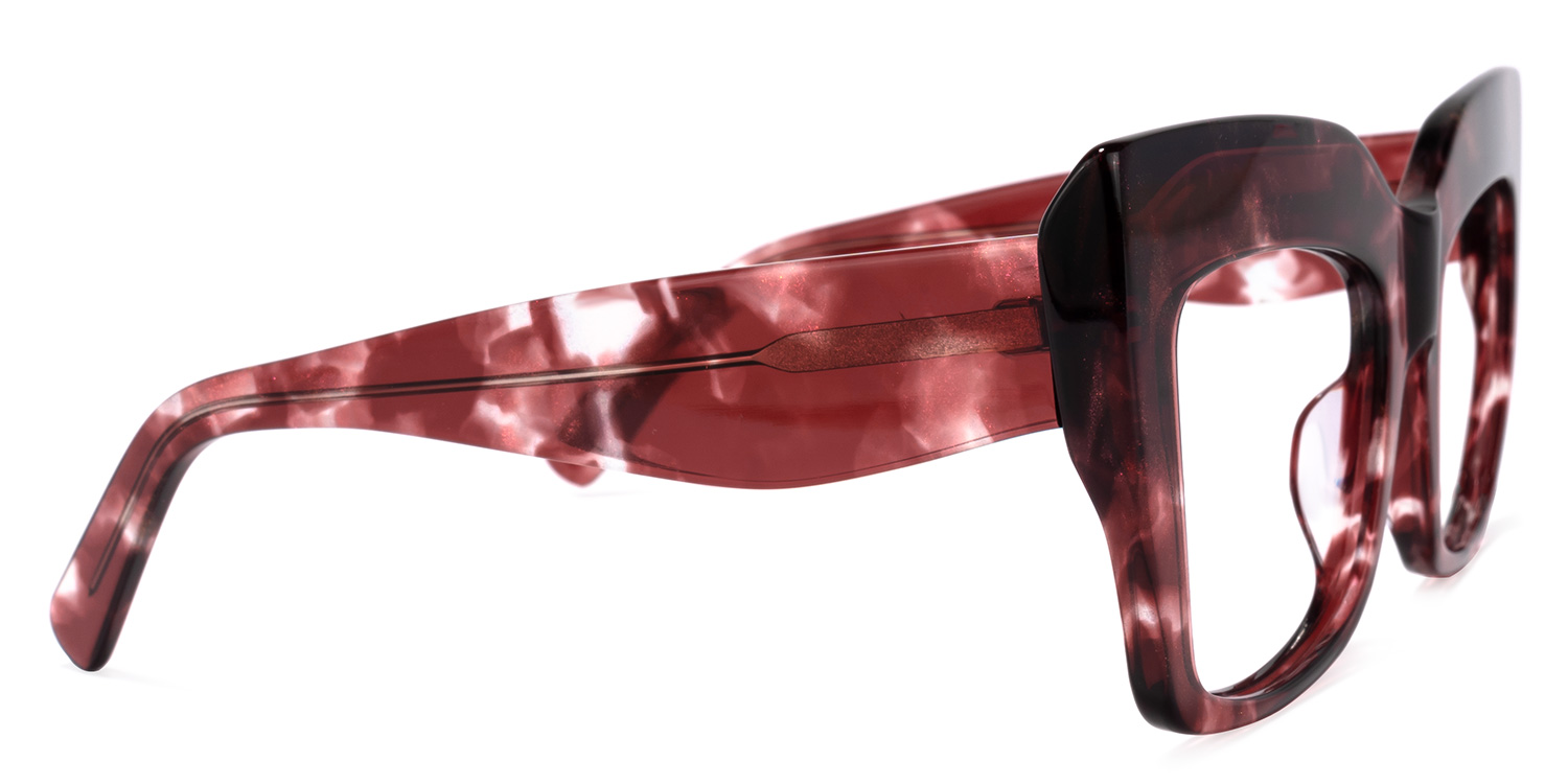 Charmaine Cat Eye Burgundy Glasses | ZEELOOL UK3