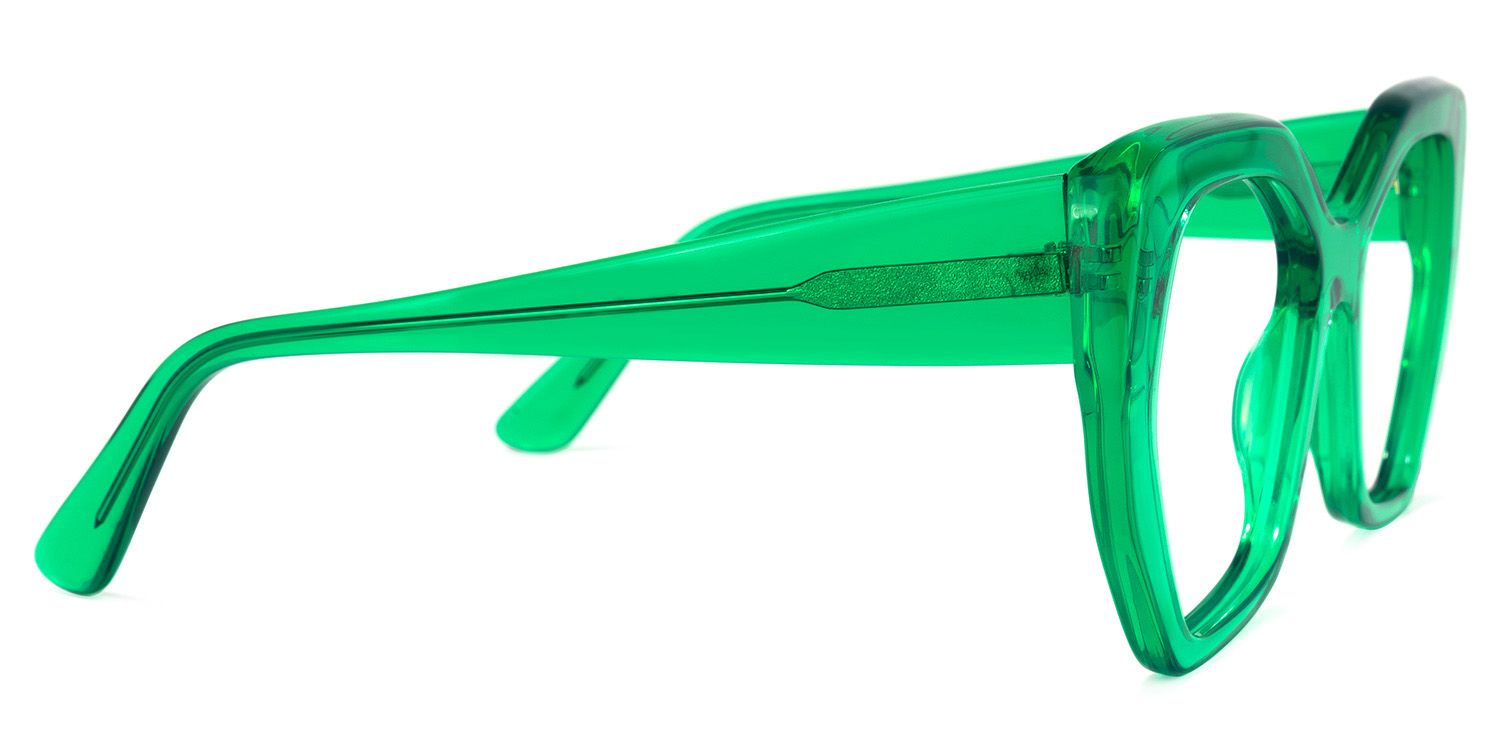 Vickie Geometric Green Glasses | ZEELOOL UK3