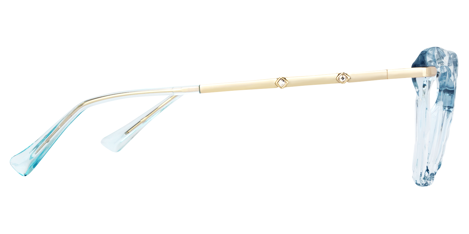 Juliet Cateye Light Blue Eyeglasses and Translucent Frame3