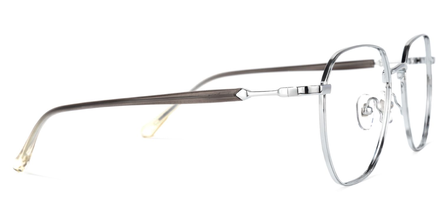 Veronica Geometric Silver Glasses | ZEELOOL UK3