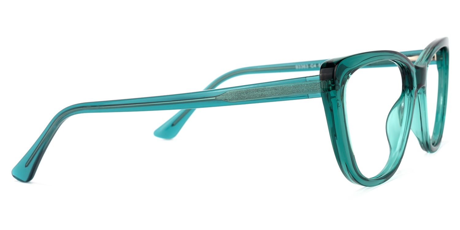 Qamar Cateye Peacock-Blue Glasses | ZEELOOL UK3