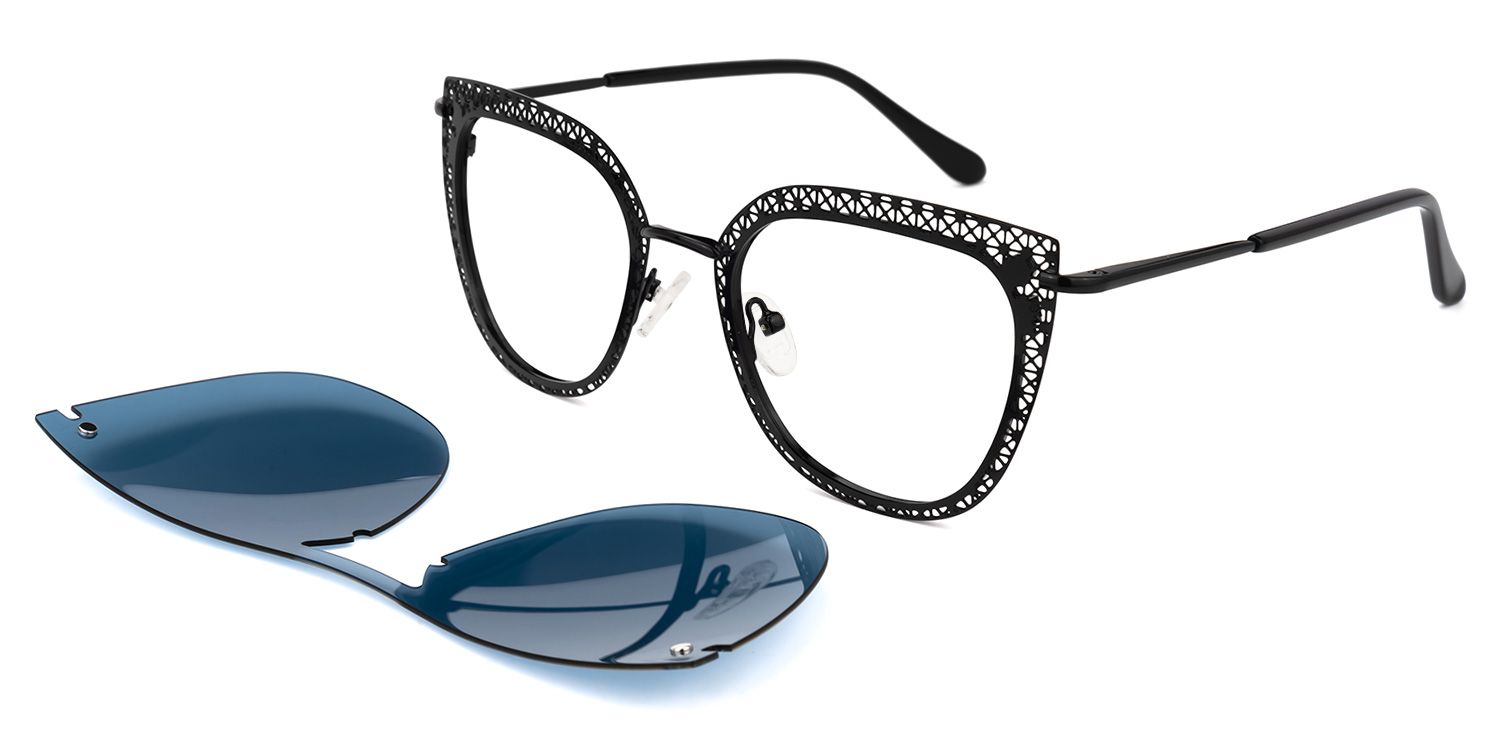 Hussain Clip-on Blue Glasses | ZEELOOL UK1