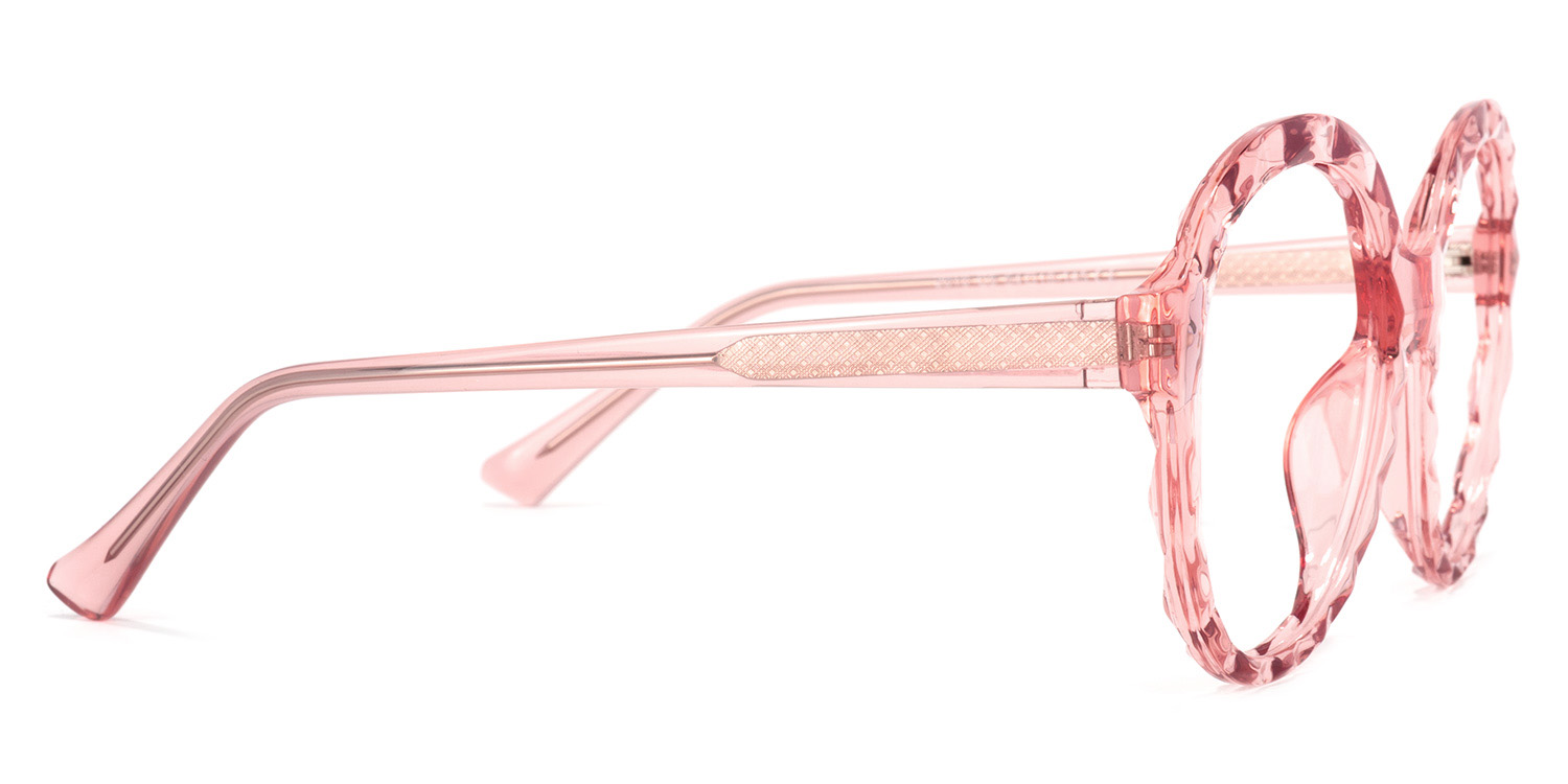 Lila Round Pink Glasses | ZEELOOL UK3