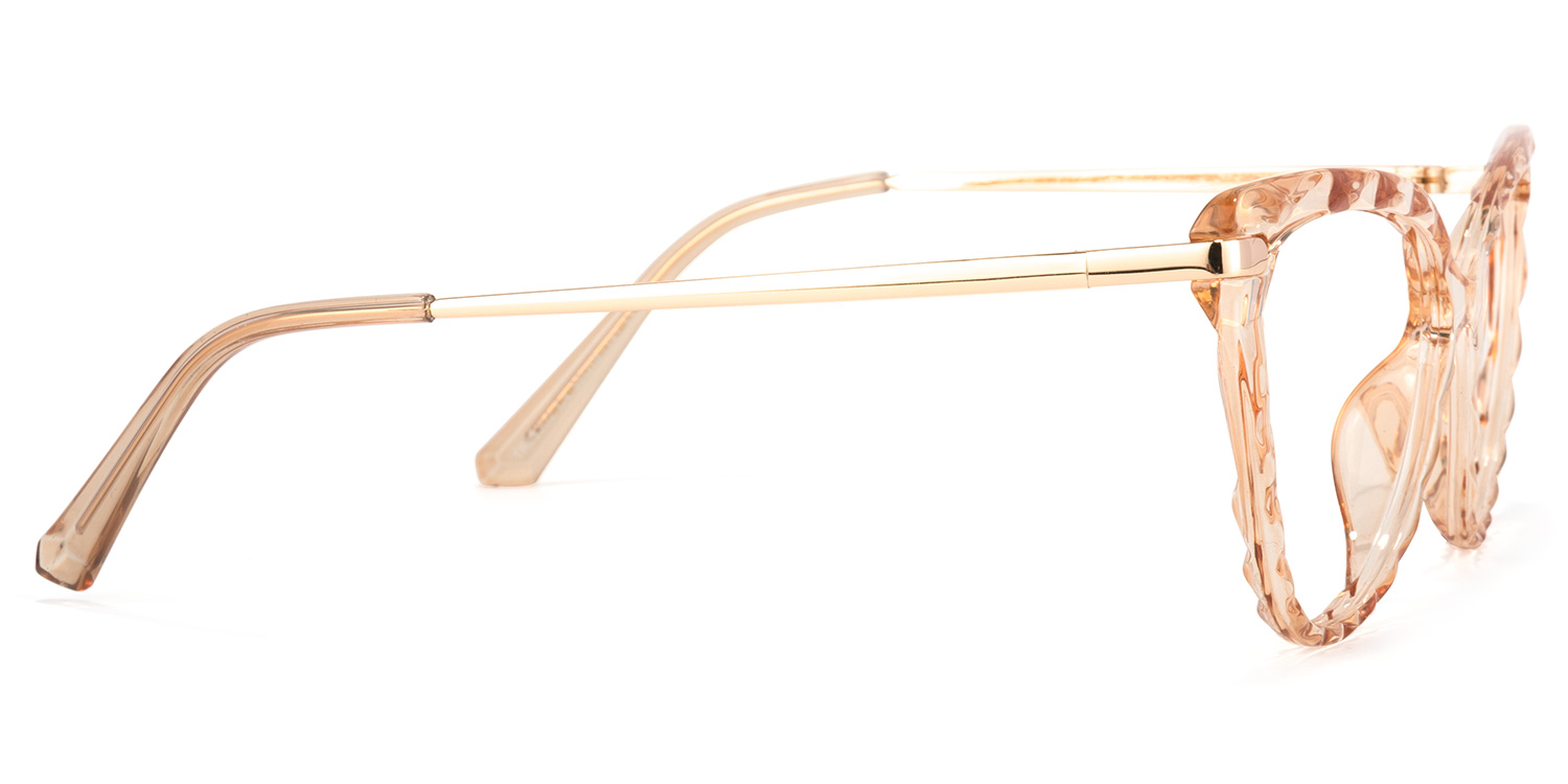 Lucas Cateye Champagne Eyeglasses and Translucent Frame3