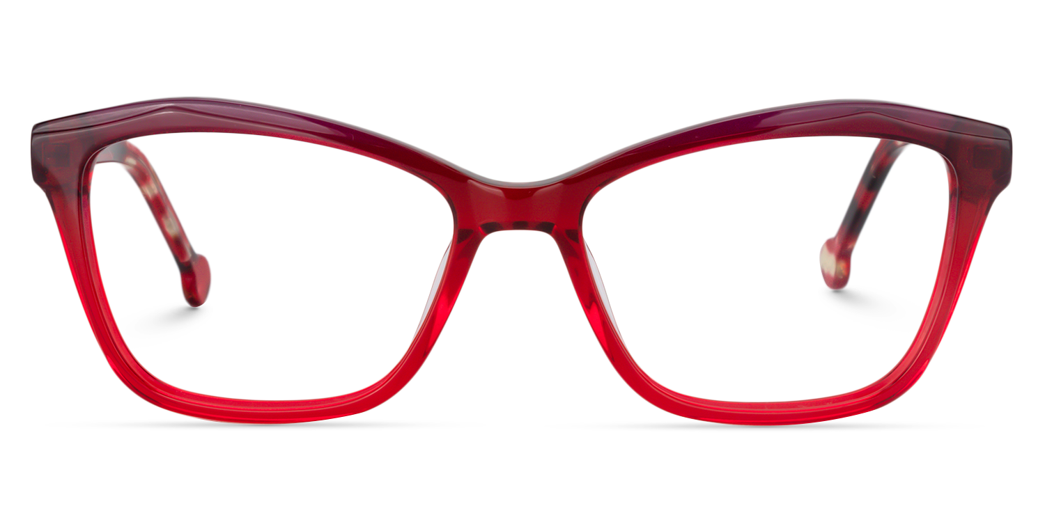 Rectangle Red Glasses | ZEELOOL UK0